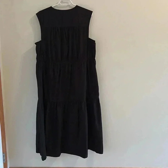 Everlane The Tiered Midi Dress (Black/Size L) - Picture 4 of 5